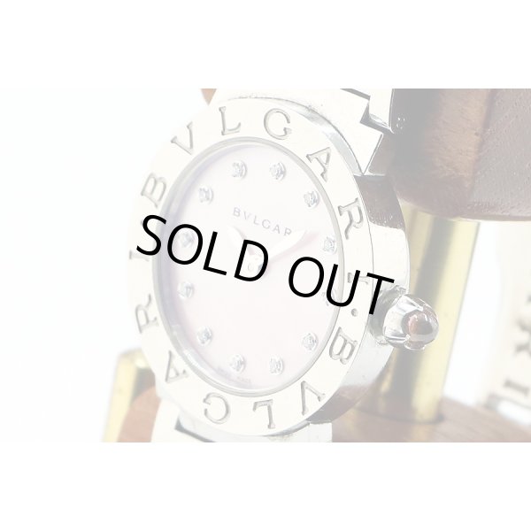 ブルガリ　ブルガリブルガリ　ＢＢＬ２６Ｓ　ピンクシェル文字盤　１２Ｐ　サイド拡大