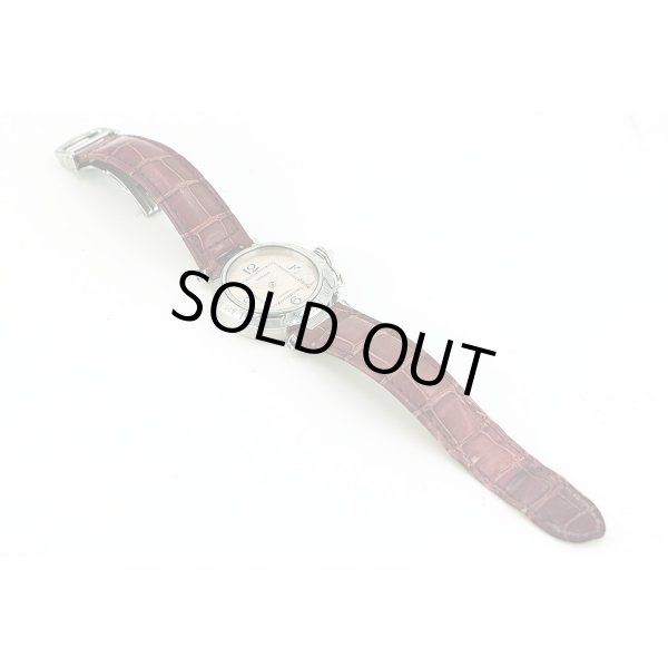 カルティエ　パシャＣ　メリディアン　２３７７　ピンクシェル文字盤　革ベルト状態　表面