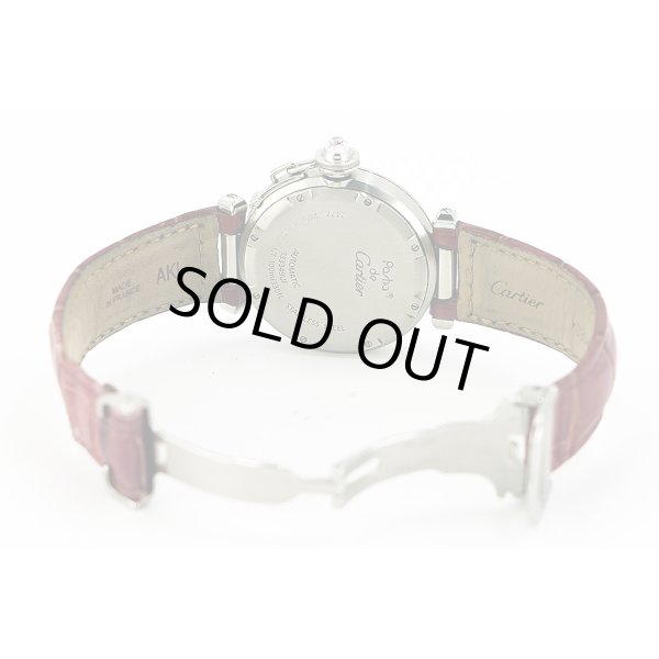 カルティエ　パシャＣ　メリディアン　２３７７　ピンクシェル文字盤　革ベルト