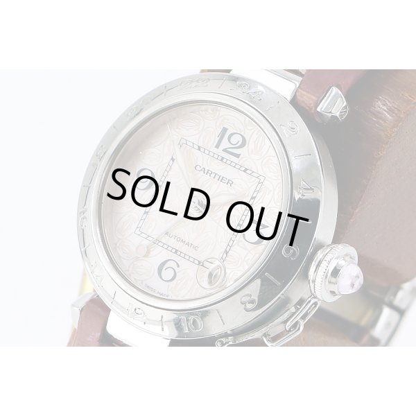 カルティエ　パシャＣ　メリディアン　２３７７　ピンクシェル文字盤　サイド拡大