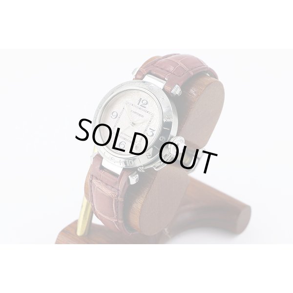 カルティエ　パシャＣ　メリディアン　２３７７　ピンクシェル文字盤　サイド