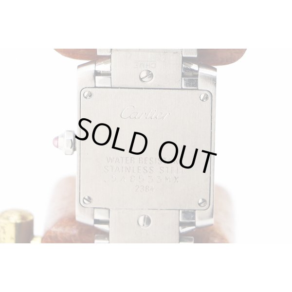 カルティエ　タンクフランセーズＳＭ　２３８４　ピンクシェル文字盤　裏面拡大
