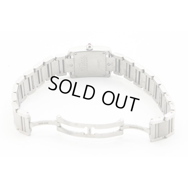 カルティエ　タンクフランセーズＳＭ　２３８４　ピンクシェル文字盤　ブレス