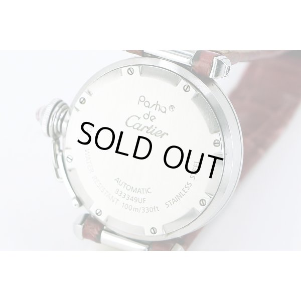 カルティエ　パシャＣ　メリディアン　２３７７　ピンクシェル文字盤　裏面拡大