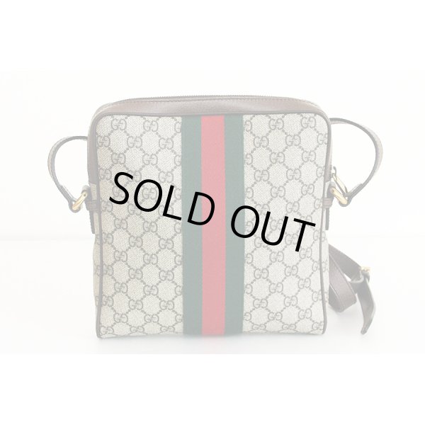 グッチ　オフィディア　GGスモール メッセンジャーバック　547926 520981 ベージュ／エボニー　裏面