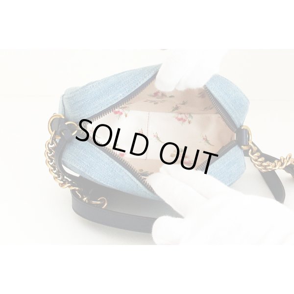 グッチ　GGマーモント　パールショルダーバック 477895 213317　ブルー　中身