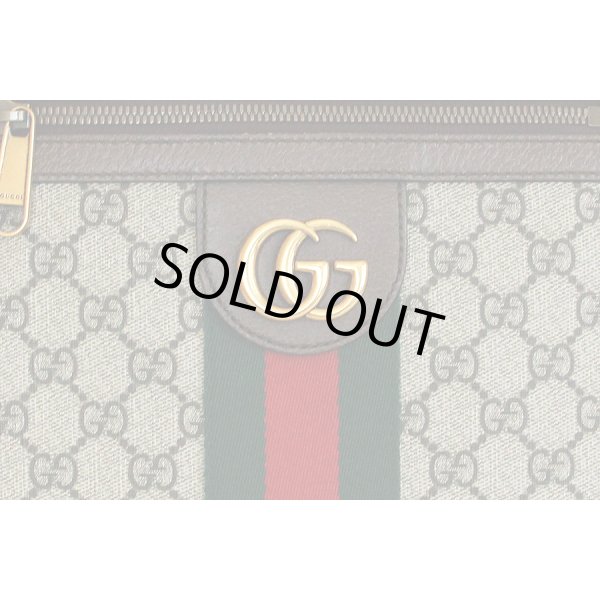 グッチ　オフィディア　GGスモール メッセンジャーバック　547926 520981 ベージュ／エボニー　表面拡大