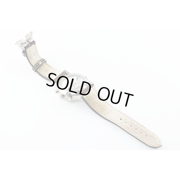 シャウアー　エディション１２　クロノ　ＫＵＬＩＳＳＥ　Ｎｏ３６０　白文字盤　革ベルト状態　裏面