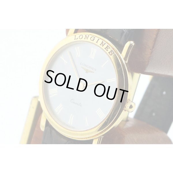 ロンジン　６９７４　Ｎ１４２　青シェル文字盤　サイド拡大