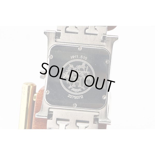 エルメス　オールアッッシュ　ＨＨ１．５１０　白文字盤　裏面拡大