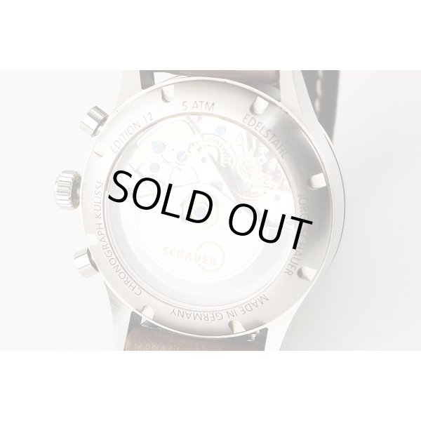 シャウアー　エディション１２　クロノ　ＫＵＬＩＳＳＥ　Ｎｏ３６０　白文字盤　裏面拡大