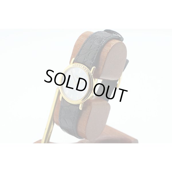 ロンジン　６９７４　Ｎ１４２　青シェル文字盤　サイド