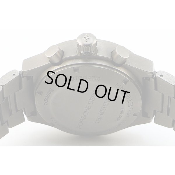 ポルシェデザインｂｙエテルナ　クロノグラフ　Ｐ５６１０　黒文字盤　裏面拡大