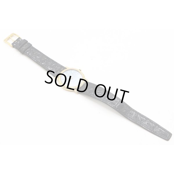 ロンジン　６９７４　Ｎ１４２　青シェル文字盤　革ベルト状態　表面