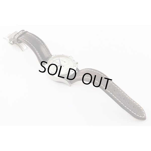 シャウアー　エディション１２　クロノ　ＫＵＬＩＳＳＥ　Ｎｏ３６０　白文字盤　革ベルト状態　表面