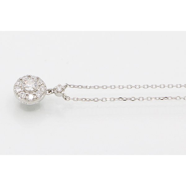 ヴァンドーム　PT950/850 ダイアイリペンダントネックレス 0.088ct 0.10ct 2.30g　サイド