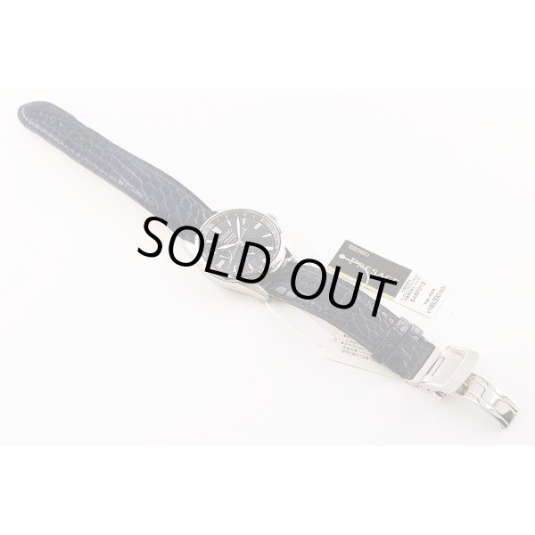 セイコー　プレサージュ　オーシャントラベラー　ＳＢＲＦ０１３　紺文字盤　革ベルト状態　表面