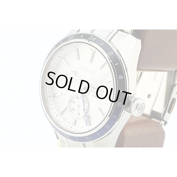 セイコー　プレサージュ　ＳＡＲＦ０１７　ＧＭＴ 白文字盤　ゼロハリ限定　サイド拡大