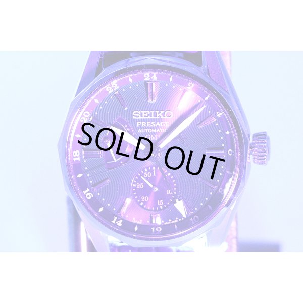 セイコー　プレサージュ　オーシャントラベラー　ＳＢＲＦ０１３　紺文字盤　ライト