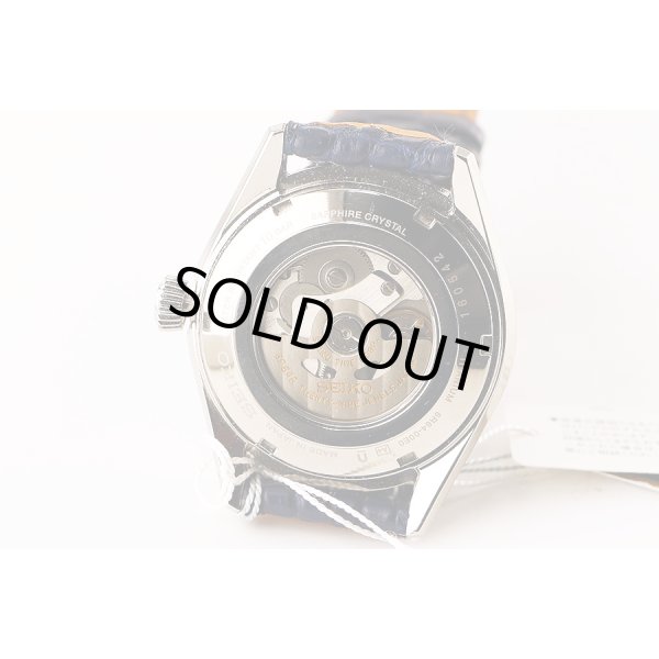 セイコー　プレサージュ　オーシャントラベラー　ＳＢＲＦ０１３　紺文字盤　裏面拡大