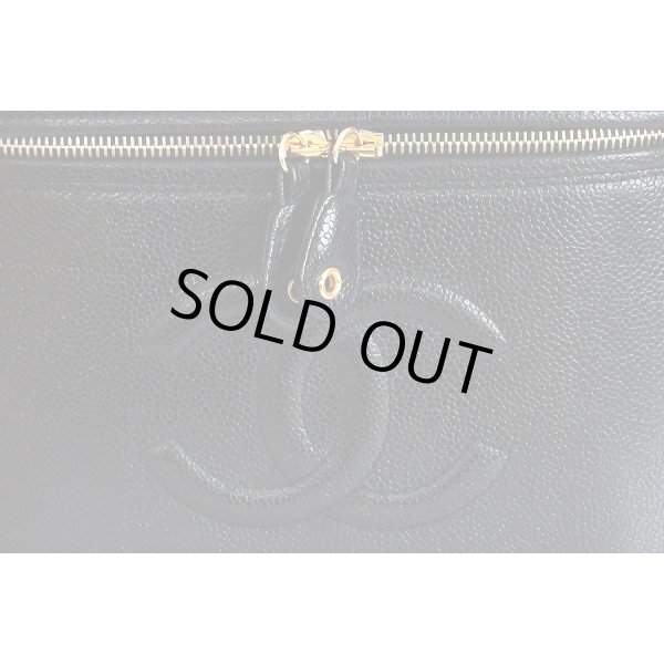 シャネル　2WAYバニティバック ブラック／GP金具　拡大