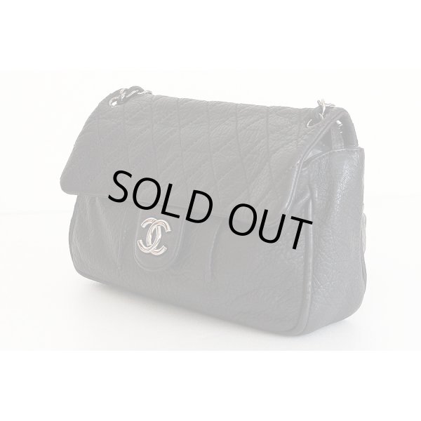 シャネル マトラッセ ワンショルダーバック ダークパープル／SIV金具　サイド