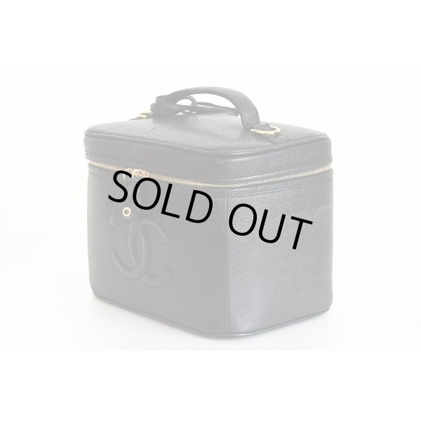 シャネル　2WAYバニティバック ブラック／GP金具　サイド