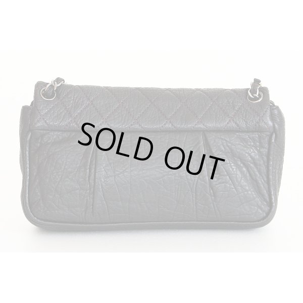 シャネル マトラッセ ワンショルダーバック ダークパープル／SIV金具　裏面