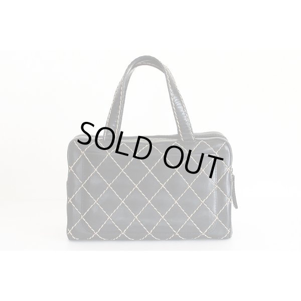 シャネル　ワイルドステッチ ハンドバック A14692 ブラック　裏面