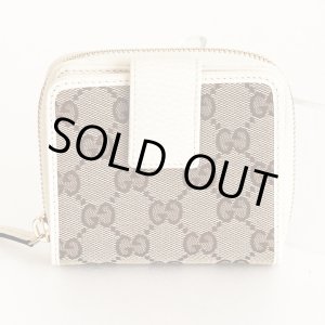 画像: グッチ　ニツ折財布 346056 534563 ベージュ／ホワイト