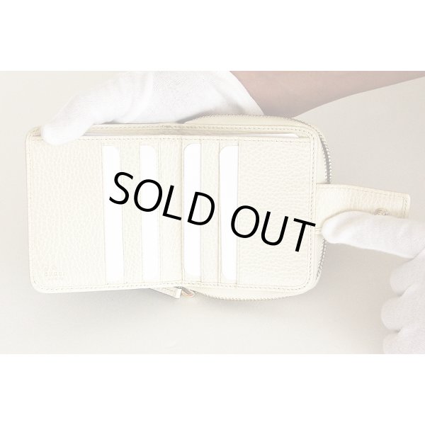 グッチ　ニツ折財布 346056 534563 ベージュ／ホワイト　カード入れ