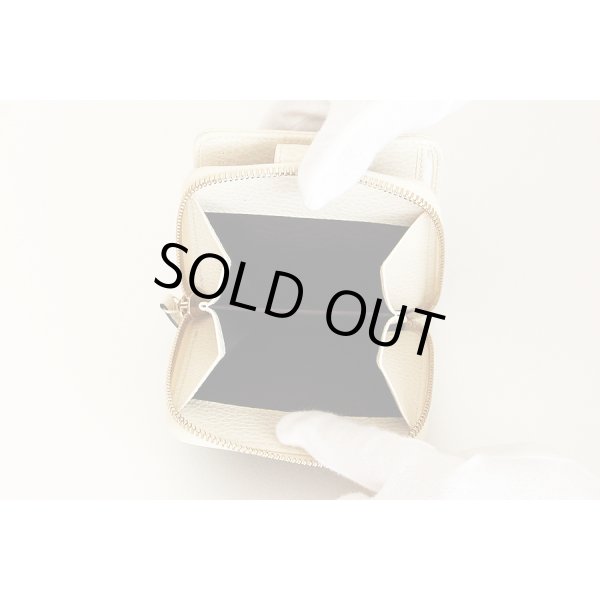 グッチ　ニツ折財布 346056 534563 ベージュ／ホワイト　小銭入れ