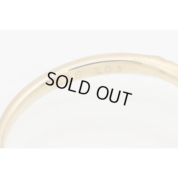 セイレーン　アズーロ K18 ダイアイリリング 0.15ct 0.01ct 1.90g　刻印(2)