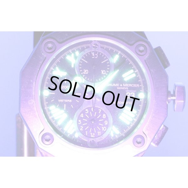 ボーム＆メルシエ　リビエラＳマグナム　クロノグラフ　ＭＯＡ０８７５５　黒文字盤　ライト