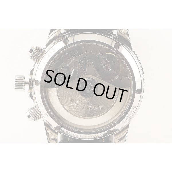 ジン　１０３　クロノグラフ　初期型　黒文字盤　裏面拡大