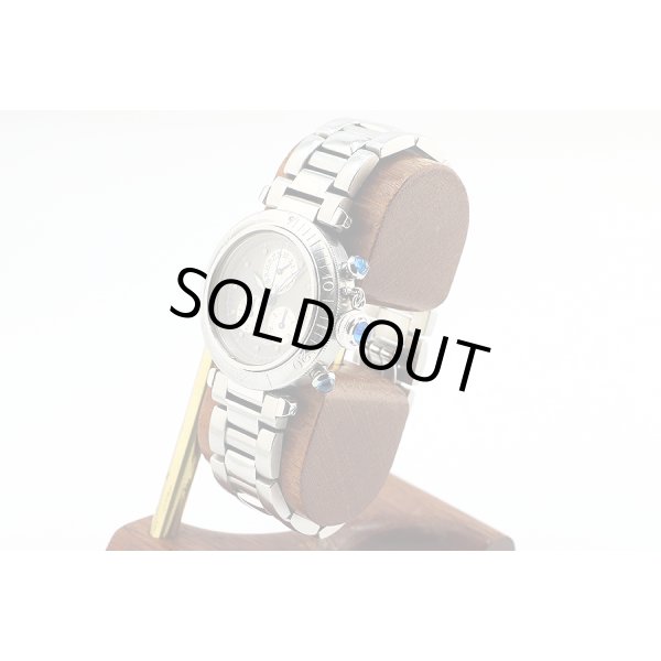 カルティエ　パシャ　クロノリフレックス　グレー文字盤　サイド