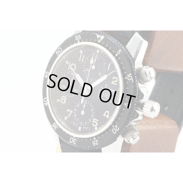 ジン　１０３　クロノグラフ　初期型　黒文字盤　サイド拡大