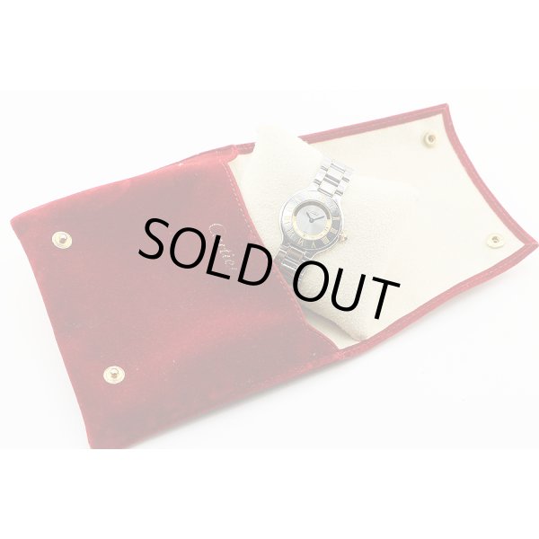 カルティエ　マスト２１　コンビ　１３４０　銀文字盤　布袋