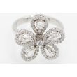 K18WG ダイアイリリング 0.55ct 0.77ct 6.00g　拡大