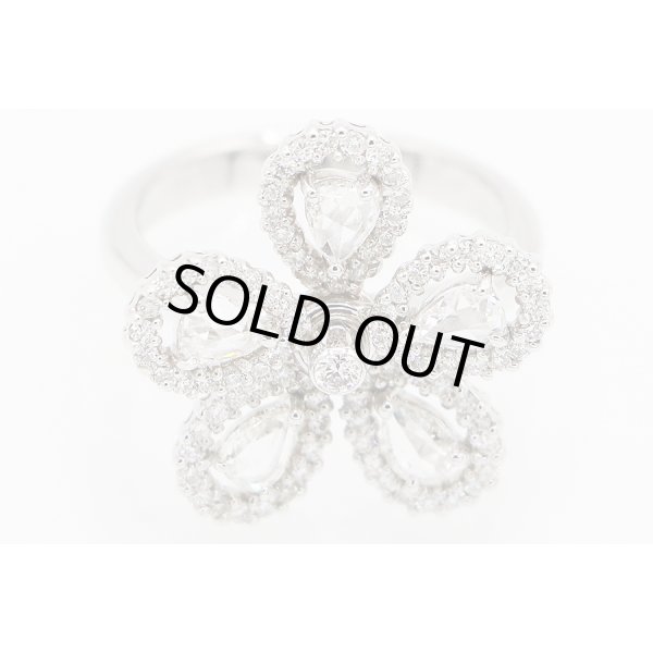 K18WG ダイアイリリング 0.55ct 0.77ct 6.00g　拡大