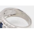 K18WG サファイアダイアイリリング 1.27ct 0.55ct 7.60g　刻印