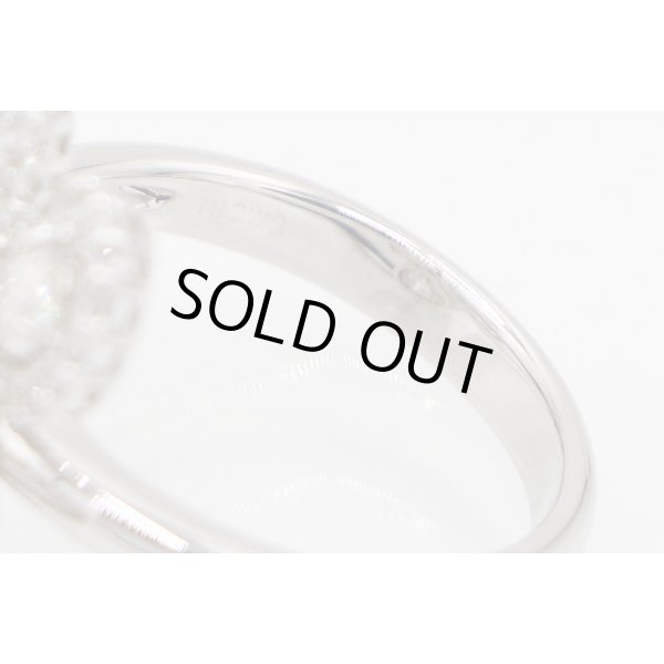 K18WG ダイアイリリング 0.55ct 0.77ct 6.00g　刻印