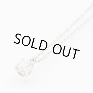 画像: ティファニー　PT950 ソリティア　ダイアイリペンダントネックレス 0.33ct 2.60g