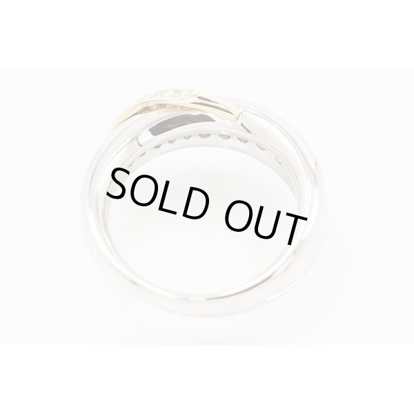 星の砂　PT900/K18 ダイアイリリング 0.43ct 12.70g　内側