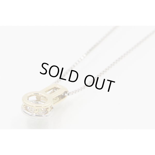 星の砂　PT900/K18 ダイアイリペンダントネックレス 0.51ct 7.10g　裏面