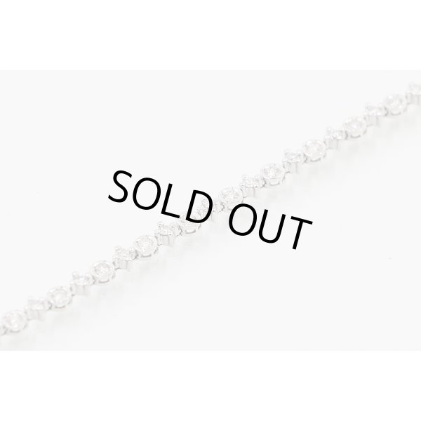 LINE　K18WG ダイアイリブレスレット 1.50ct 8.00g　拡大
