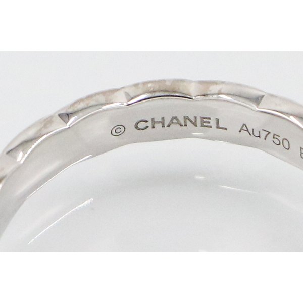 シャネル　750WG ココ クラッシュリング J11871 3.40g 　刻印