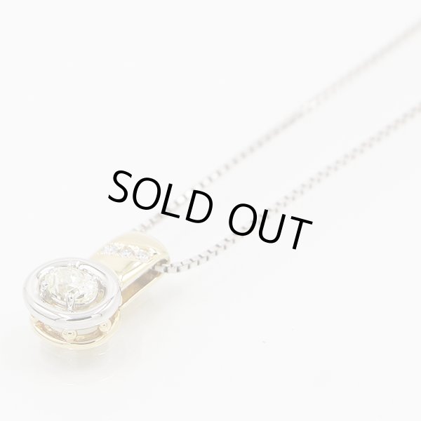 星の砂　PT900/K18 ダイアイリペンダントネックレス 0.51ct 7.10g