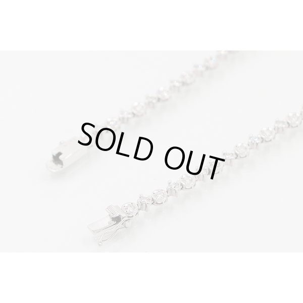 LINE　K18WG ダイアイリブレスレット 1.50ct 8.00g　留め具