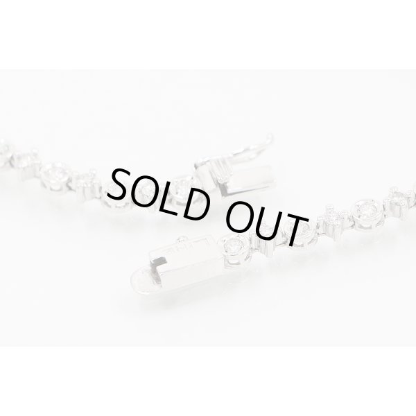 LINE　K18WG ダイアイリブレスレット 1.50ct 8.00g　留め具外したイメージ